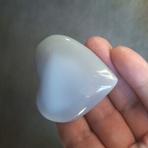 Blue Orca Agate Crystal Heart.